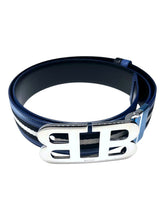 Load image into Gallery viewer, Bally 6303778 Mirror B Reversible Leather Striped/Blue Belt EU 110/US 44 MSRP $450