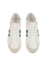 Load image into Gallery viewer, Bally Tyger 6308132 Men's White Green Stripes Leather Low-Top Sneaker MSRP $728