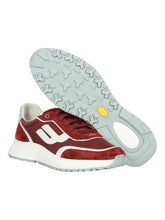 Load image into Gallery viewer, Bally Demmy 6300601 Men's Heritage Red/White/Silver Leather Sneakers MSRP $630