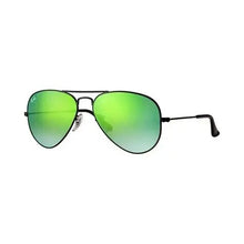 Load image into Gallery viewer, Ray-Ban RB3025 002/4J Aviator Flash Black Green Gradient Mirror 58-14