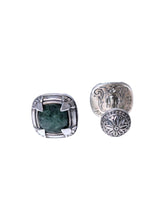Load image into Gallery viewer, Konstantino Men's Silver and Green Aventurine Cufflinks MAKJ91-131-448 MSRP $960