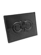 Load image into Gallery viewer, Salvatore Ferragamo Gancini Men's 724056 Black Card Holder MSRP $295