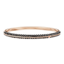 Load image into Gallery viewer, Swarovski Stone 5459265 Rose Gold-Tone Teal-Colored Crystal Bangle Bracelet $129