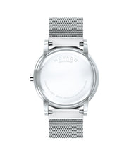Load image into Gallery viewer, Movado Museum Men's 0607349 Classic Stainless Steel Blue Dial Watch MSRP $795