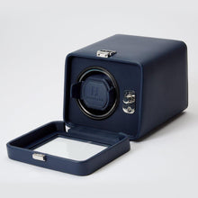 Load image into Gallery viewer, WOLF 452517 Windsor Heritage Single Navy Watch Winder With Cover MSRP $475