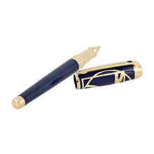 Load image into Gallery viewer, S.T. Dupont 412040L Line D Vitruvian Man Blue Prestige Rollerball Pen MSRP $1895