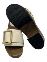 Load image into Gallery viewer, Bally Ellin 6238124 Women's Bone Calf Plain Leather Buckled Sandals MSRP $580