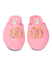 Load image into Gallery viewer, Bally Gylon 6304235 Women's Pink Suede Leather Slippers Size 9.5 MSRP $750