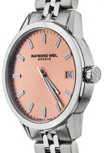 Load image into Gallery viewer, Raymond Weil Women's 5634-ST-80021 Freelancer Rose Quartz Watch 34mm MSRP $995