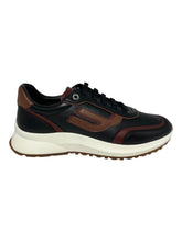 Load image into Gallery viewer, Bally Demmy 6301864 Men's Black/Heritage Red/Cuero Leather Sneakers MSRP $630