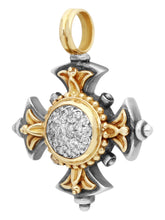 Load image into Gallery viewer, Konstantino 18K, Silver & Diamonds Cross Pendant with Chain STKJ262-109 MSRP $3420