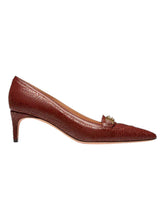 Load image into Gallery viewer, Bally Daika 6239464 Ladies Heritage Red Leather Pumps MSRP $620