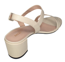 Load image into Gallery viewer, Bally Carlas 6234127 Women's Bone Lamb Leather Heeled Sandals MSRP $695