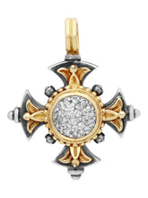 Load image into Gallery viewer, Konstantino 18K, Silver & Diamonds Cross Pendant with Chain STKJ262-109 MSRP $3420