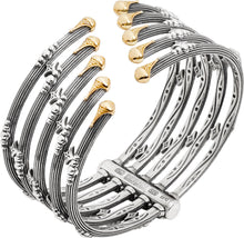 Load image into Gallery viewer, Konstantino Delos 2 Sterling Silver & 18k Yellow Gold Bracelet BMK4456-130