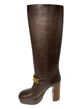 Load image into Gallery viewer, Bally Deanne 6239451 Women's Ebano Knee-High Leather Boots MSRP $1628