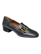 Load image into Gallery viewer, Bally Janelle 6217720 Ladies Metal Gray Loafers Leather MSRP $870