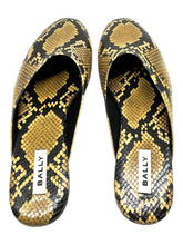 Load image into Gallery viewer, Bally Glebb 6304401 Men's Snake-Print Leather Slippers MSRP $750