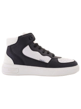 Load image into Gallery viewer, Bally Martyn 6303317 Men's Black & White High-Top Leather Sneakers MSRP $650