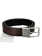 Load image into Gallery viewer, Bally Country 6309675 BitterChoco Leather Reversible Cut-To-Size Belt EU100/US40