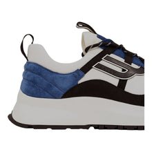 Load image into Gallery viewer, Bally Damon 6303815 Men's Black/Blue/White Suede Panel Low-Top Sneakers MSRP $720