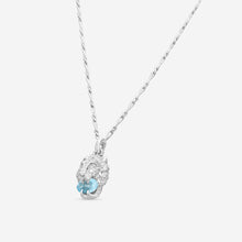 Load image into Gallery viewer, Gucci Lion Head 18K White Gold Aquamarine & Diamond Necklace YBB60671100200U MSRP $5850