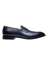 Load image into Gallery viewer, Bally Limao 6234482 Men's Marine Brushed Leather Penny Loafers MSRP $700