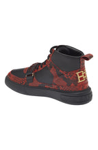 Load image into Gallery viewer, Bally Merryk 6301859 Men's Bally Red/Black Snakeskin Leather Sneakers MSRP $720