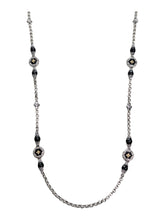 Load image into Gallery viewer, Konstantino Sterling Silver, 18K Gold & Black Onyx Necklace KOMK4743-120-36 8U MSRP $1040