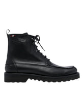 Load image into Gallery viewer, Bally Nokor 6239793 Men's Black Moc Toe Leather Boots Size 8 MSRP $809