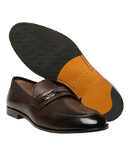 Load image into Gallery viewer, Bally Wember 6239864 Men's Coffee Calf Plain Leather Loafers MSRP $760