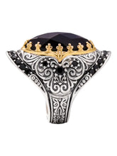 Load image into Gallery viewer, Konstantino Sibylla Silver18k Gold Spinel & Onyx Ring DMK2012-314-CUT S7 MSRP $990