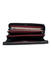 Load image into Gallery viewer, Bally Tallen 6218189 Black Leather Zippered Long Wallet MSRP $580