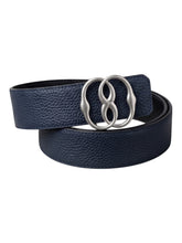 Load image into Gallery viewer, Bally 6305445 Emblem Midnigth/Black Reversible Leather Belt EU100/US40 MSRP $530