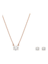 Load image into Gallery viewer, Swarovski 5408433 Stilla Attract White & Rose Gold Plating Round Set MSRP $129