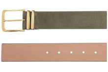 Load image into Gallery viewer, Bally 6305261 Curved Squad Suede Leather Belt EU 115/US 46 MSRP $420