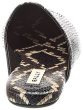 Load image into Gallery viewer, Bally Glebb 6304159 Men's Multiblack Snake-Print Leather Slippers MSRP $750