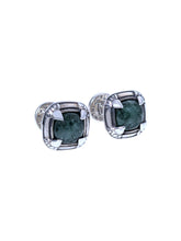 Load image into Gallery viewer, Konstantino Men's Silver and Green Aventurine Cufflinks MAKJ91-131-448 MSRP $960