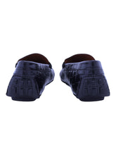 Load image into Gallery viewer, Bally Keeper 6305314 Men's Midnight Croc-Embossed Kerbs Drivers MSRP $690