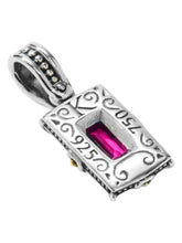 Load image into Gallery viewer, Konstantino Dome Silver,18k Gold corundum Pendant & Chain MEKJ736-538 MSRP $450