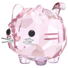 Load image into Gallery viewer, Swarovski Crystal Chubby Pink Cat Figurine 5658317