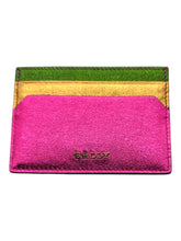 Load image into Gallery viewer, Bally Tigi 6213685 Grass Goat Laminated Card Holder Wallet MSRP $240