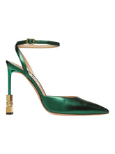 Load image into Gallery viewer, Bally Tatjana 6304387 Ladies Deep Emerald Leather 105mm Pumps MSRP $1200