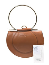 Load image into Gallery viewer, Salvatore Ferragamo Daphne Gancino 691300 Brown Shoulder Bag MSRP $1650