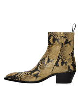 Load image into Gallery viewer, Bally Gaiman 6303990 Men's New RHU Snake Embossed Leather Boots MSRP $1100