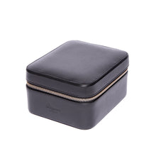 Load image into Gallery viewer, Rapport London Hyde Park Leather Two-Watch Zip Case In Black - D261