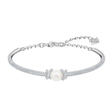Load image into Gallery viewer, Swarovski Originally 5461083 Rhodium Plated, Pearl & Crystal Bangle Bracelet