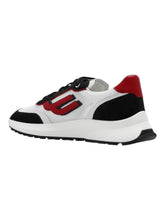 Load image into Gallery viewer, Bally Demmy 6300078 Men's Black/White/Red Fabric & Leather Sneakers MSRP $630