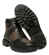 Load image into Gallery viewer, Bally Valensy 6239846 Black Monogram Leather Boots Size 11 MSRP $1032