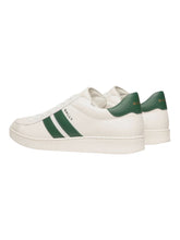 Load image into Gallery viewer, Bally Tyger 6308132 Men's White Green Stripes Leather Low-Top Sneaker MSRP $728